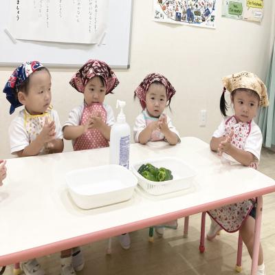 クッキングをしました《大阪市中央区心斎橋、長堀橋にある学べる保育園HUGキッズ、一時預かり》