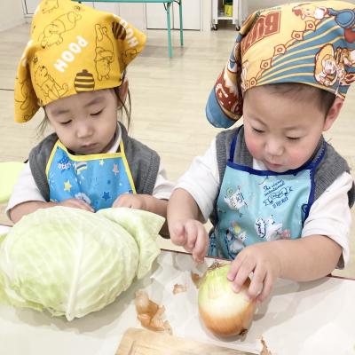 クッキングをしました！ 《大阪市中央区心斎橋、長堀橋にある学べる保育園HUGキッズ、一時預かり》