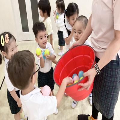 ボール遊びをしました！ 《大阪市中央区心斎橋、長堀橋にある学べる保育園HUGキッズ、一時預かり》