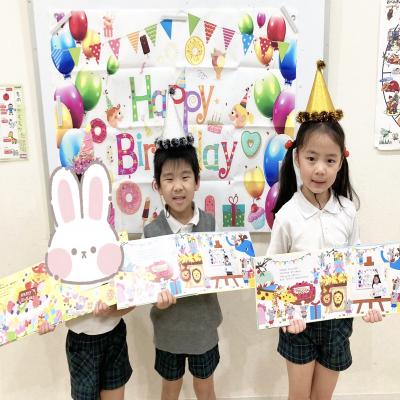 お誕生日会をしました。 《大阪市中央区心斎橋、長堀橋にある学べる保育園HUGキッズ、一時預かり》